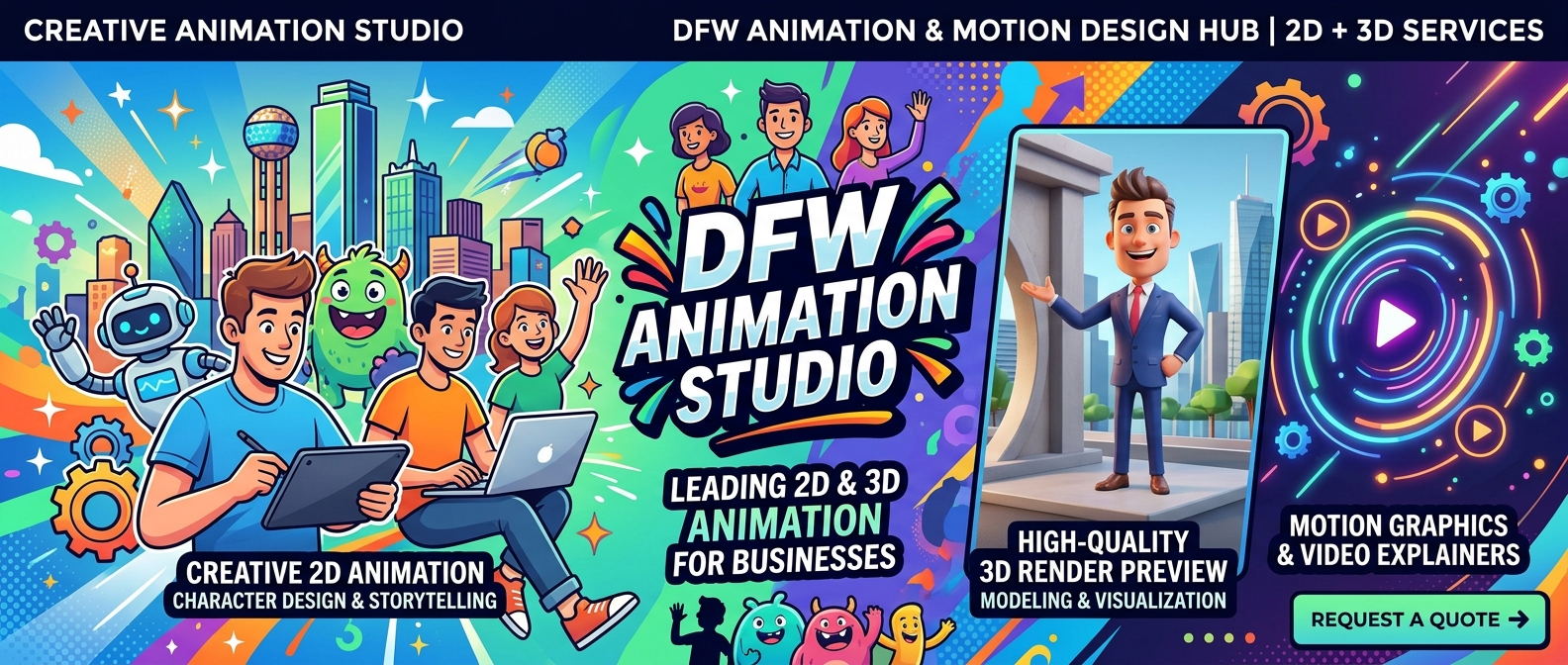 2D and 3D Animation Services for DFW Businesses | Locus Digital